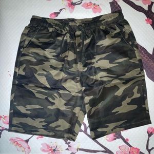 Men's Casual Camouflage Pattern Shorts, Chic Cargo Shorts Beach Short For Summer